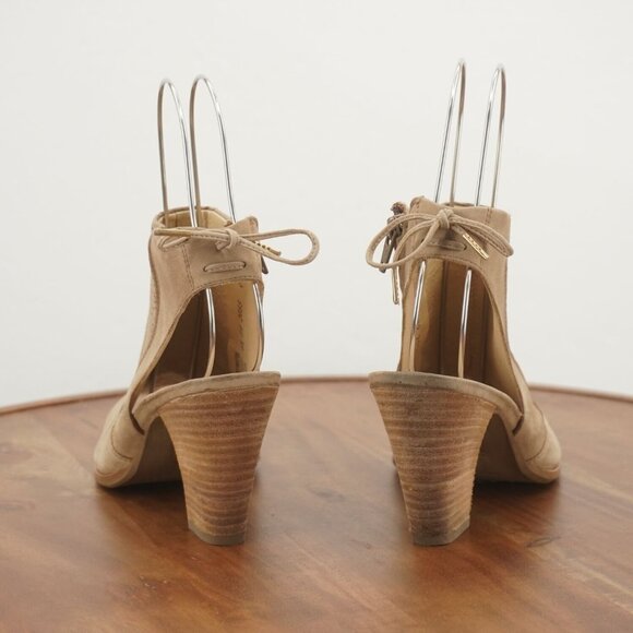 Paul Green Womens Lexi Booties Boots Open Toe Block Heel Beige 6.5 UK / 9 US - Picture 7 of 11